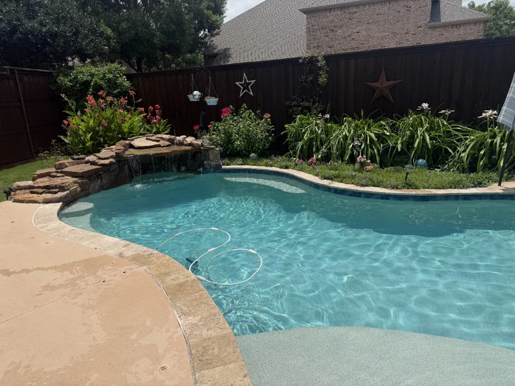 Beautiful pool backyard