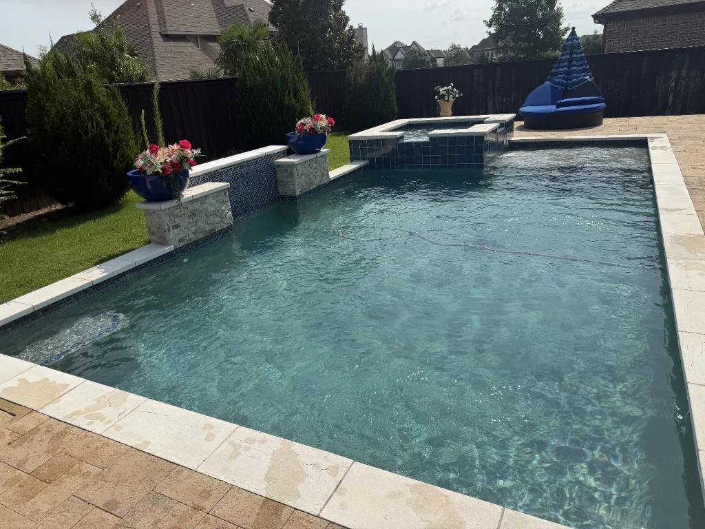 Luxurious pool deck area